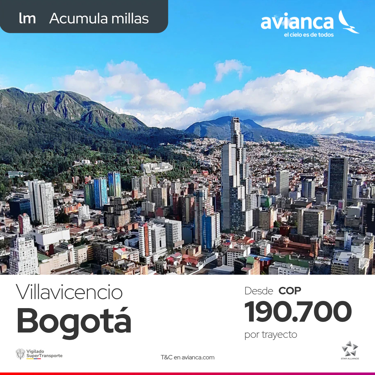 Avianca Facebook ad: Vuela por Colombia hoy