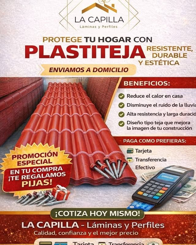 Kryz Martinez Facebook ad: Ya llego ya esta aqui! LA PLASTITEJA con el mejor acabado…