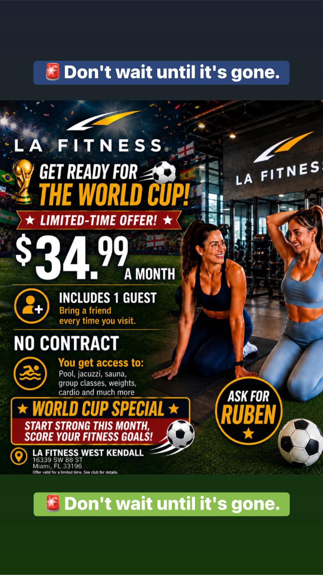 LAFitnessMiami Facebook ad