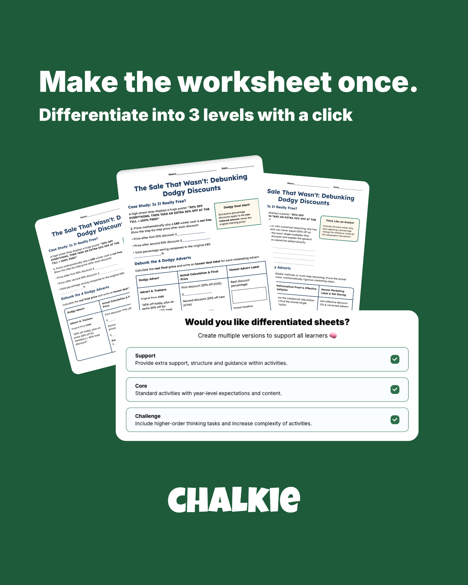 Chalkie AI Facebook ad