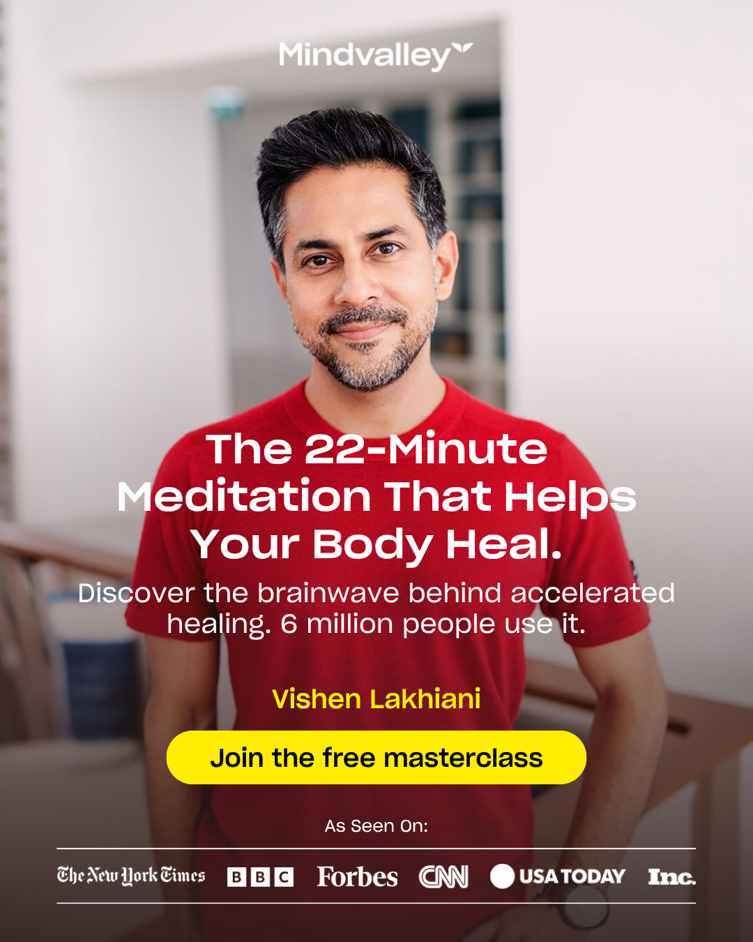 Mindvalley Facebook ad: Discover the 22-min healing audio