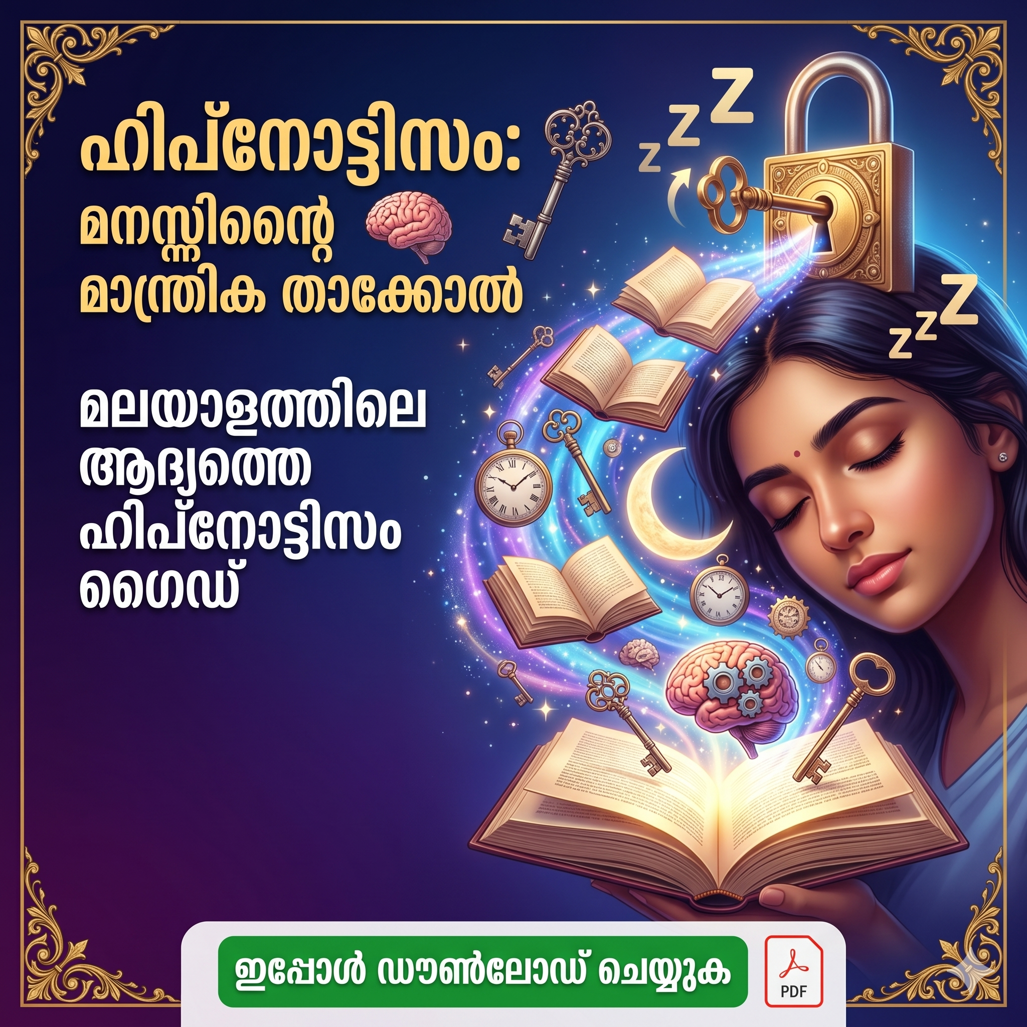 GYT Digital Store Facebook ad: ഹിപ്നോട്ടിസം ഇനി മലയാളത്തിൽ പഠിക്കാം!