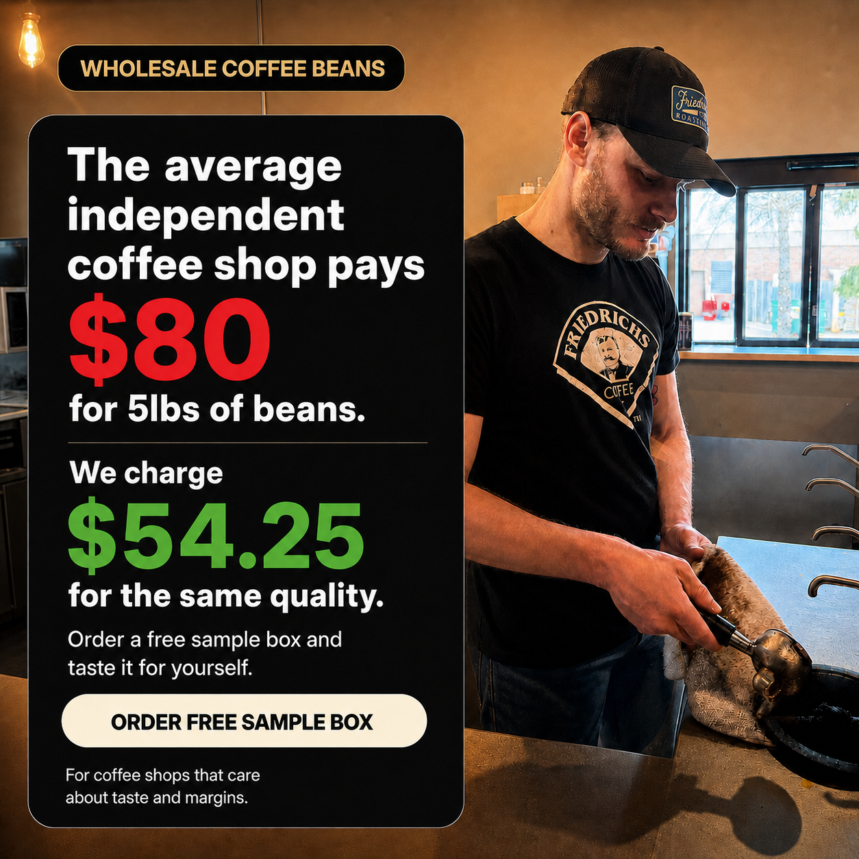 Friedrichs Coffee Facebook ad from Jun 22, 2026