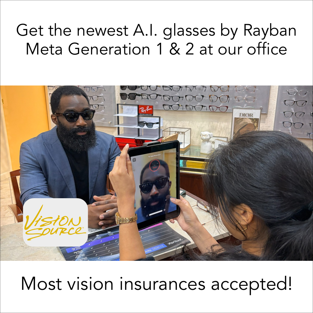 Family Eye Site Pines Facebook ad: A.i Rayban glasses get a pair today.