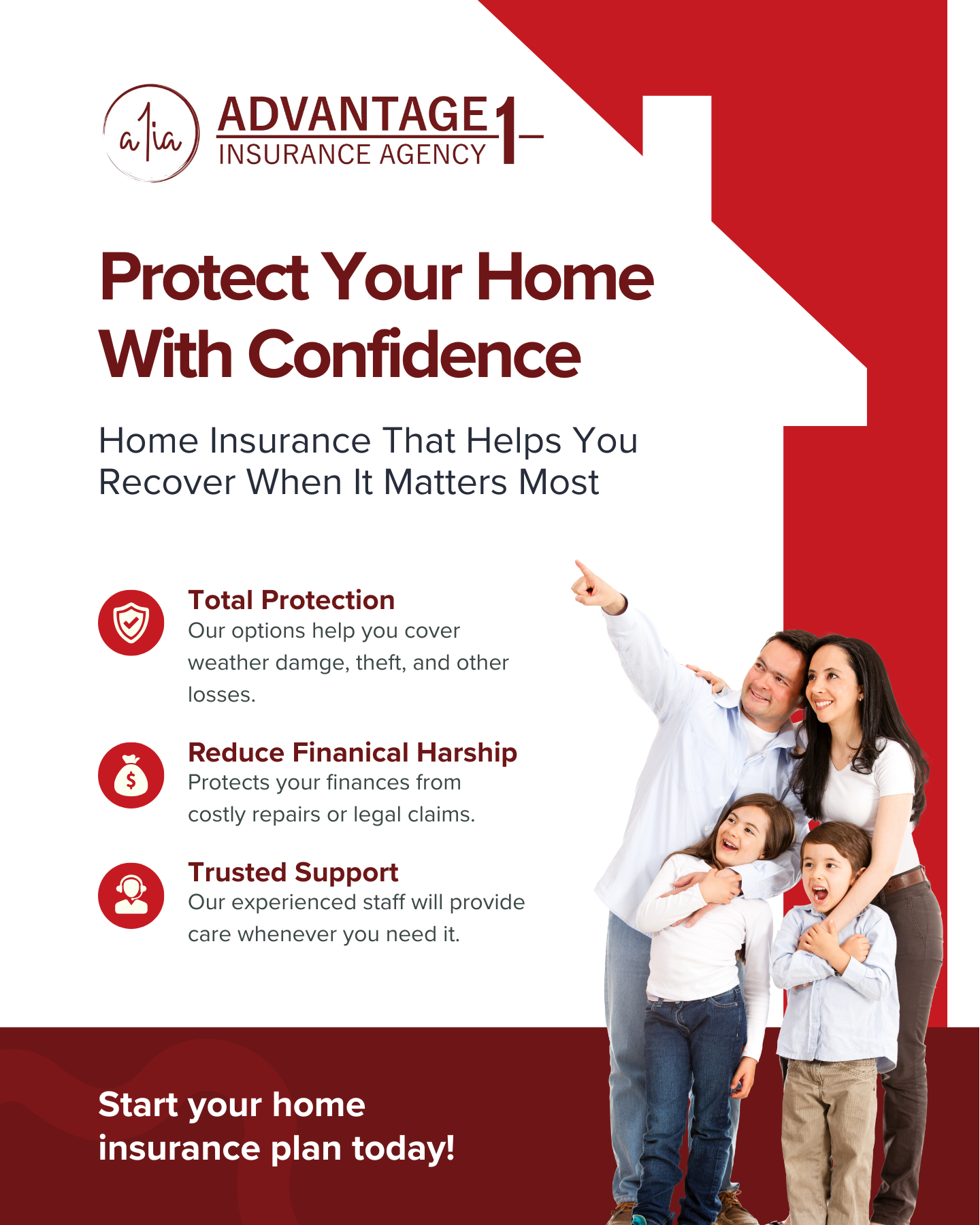 ADVANTAGE 1 INSURANCE Facebook ad from Feb 1, 2026