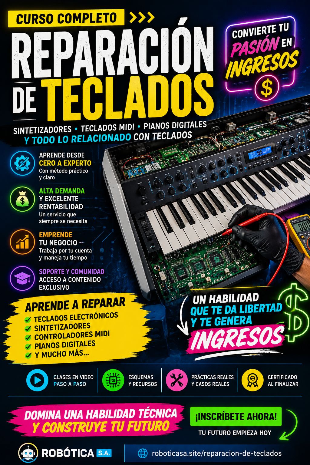 Academia Roboticasa Facebook ad: Aprendizaje Garantizado
