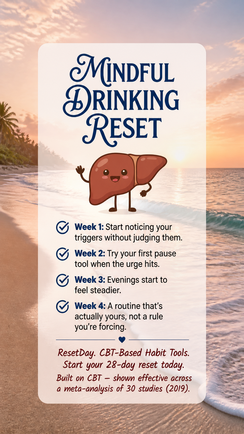 ResetDay Facebook ad: Drink Less, Your Way