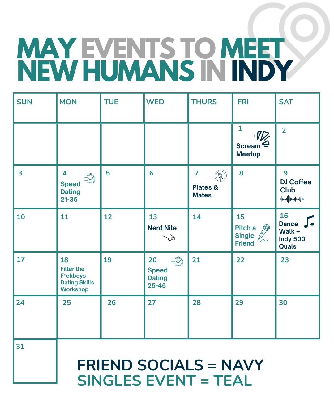 FIND Indianapolis Singles Facebook ad: Meet singles in real life