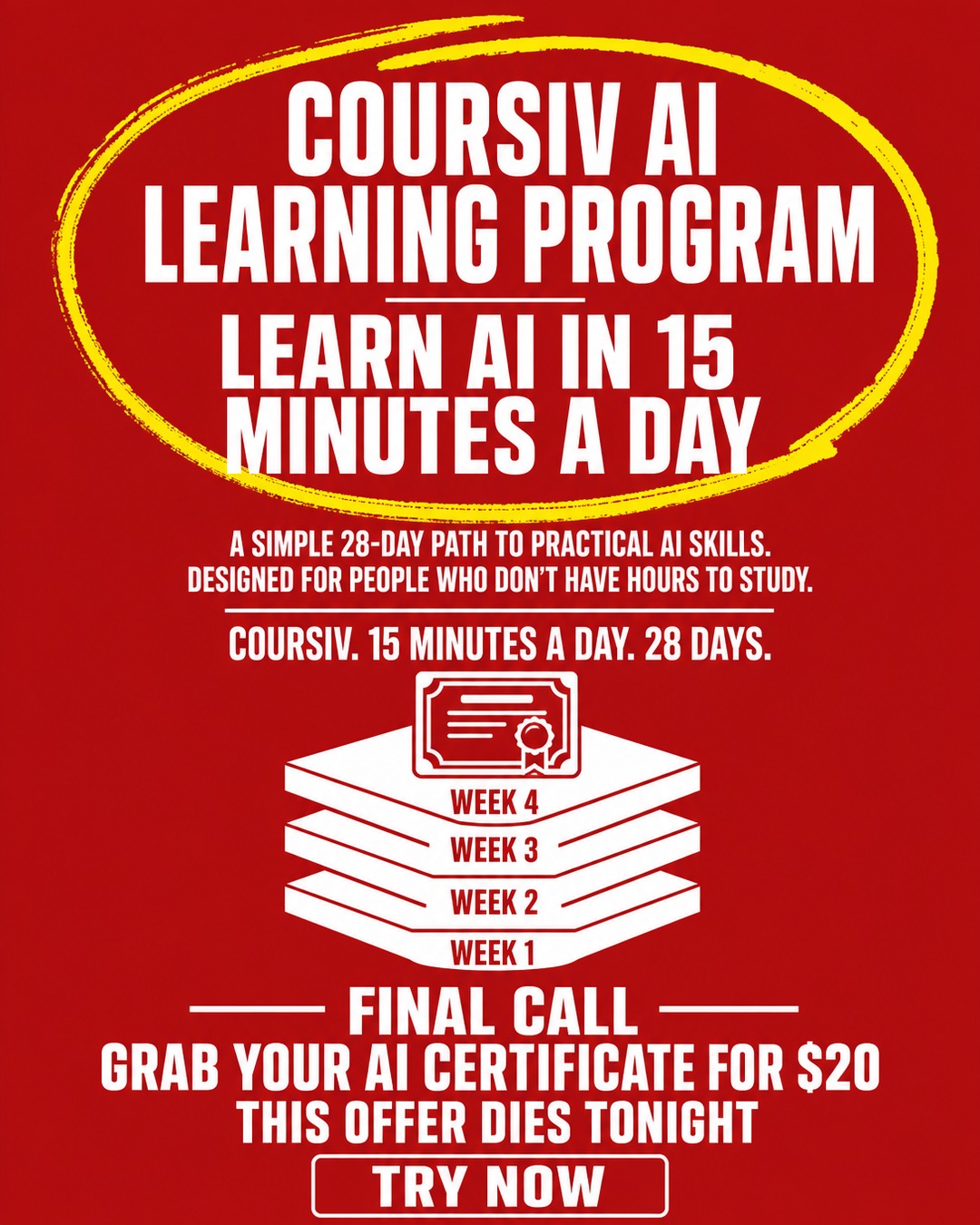 AI Weekly Facebook ad