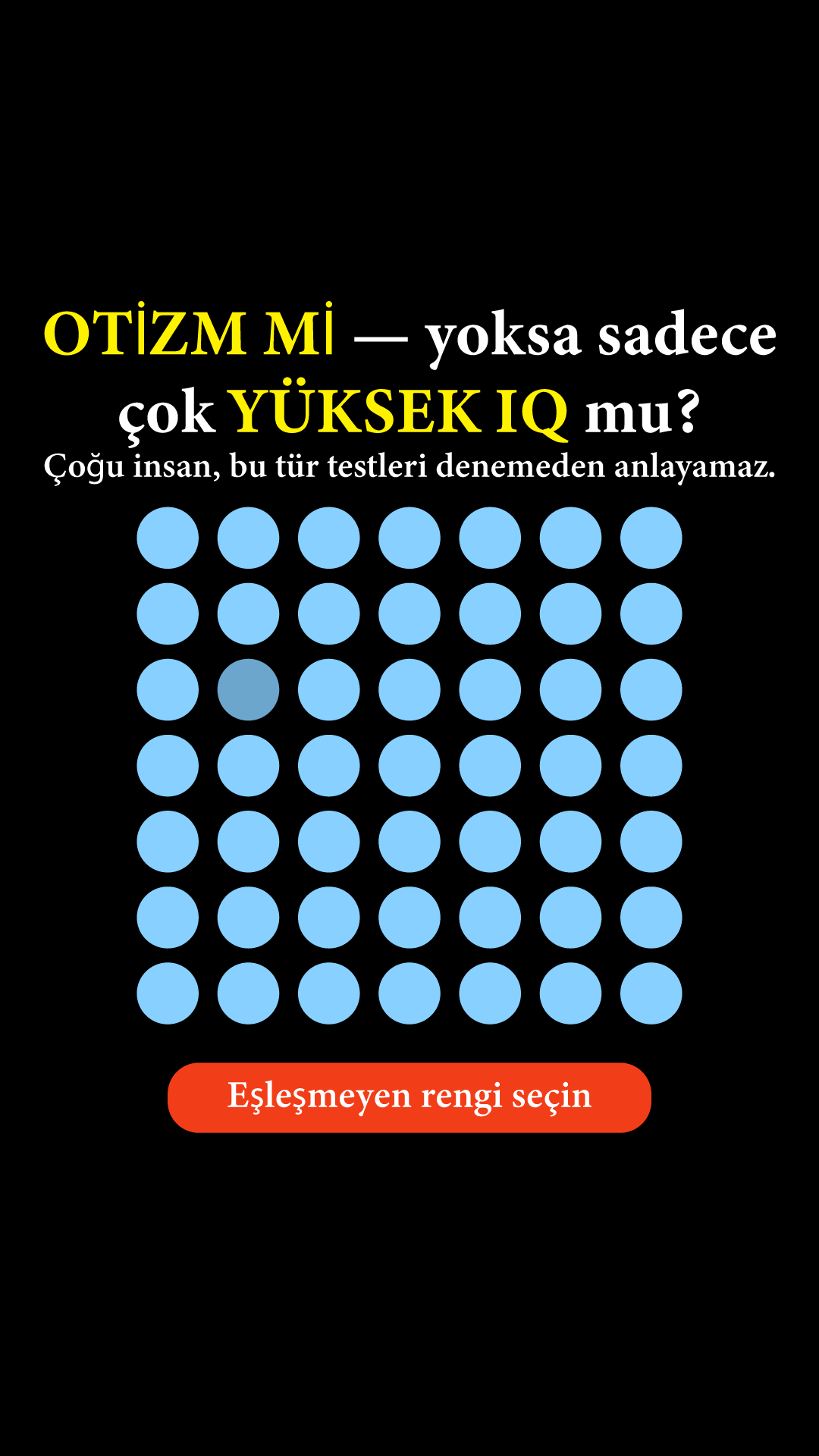 International Brain Test Facebook ad