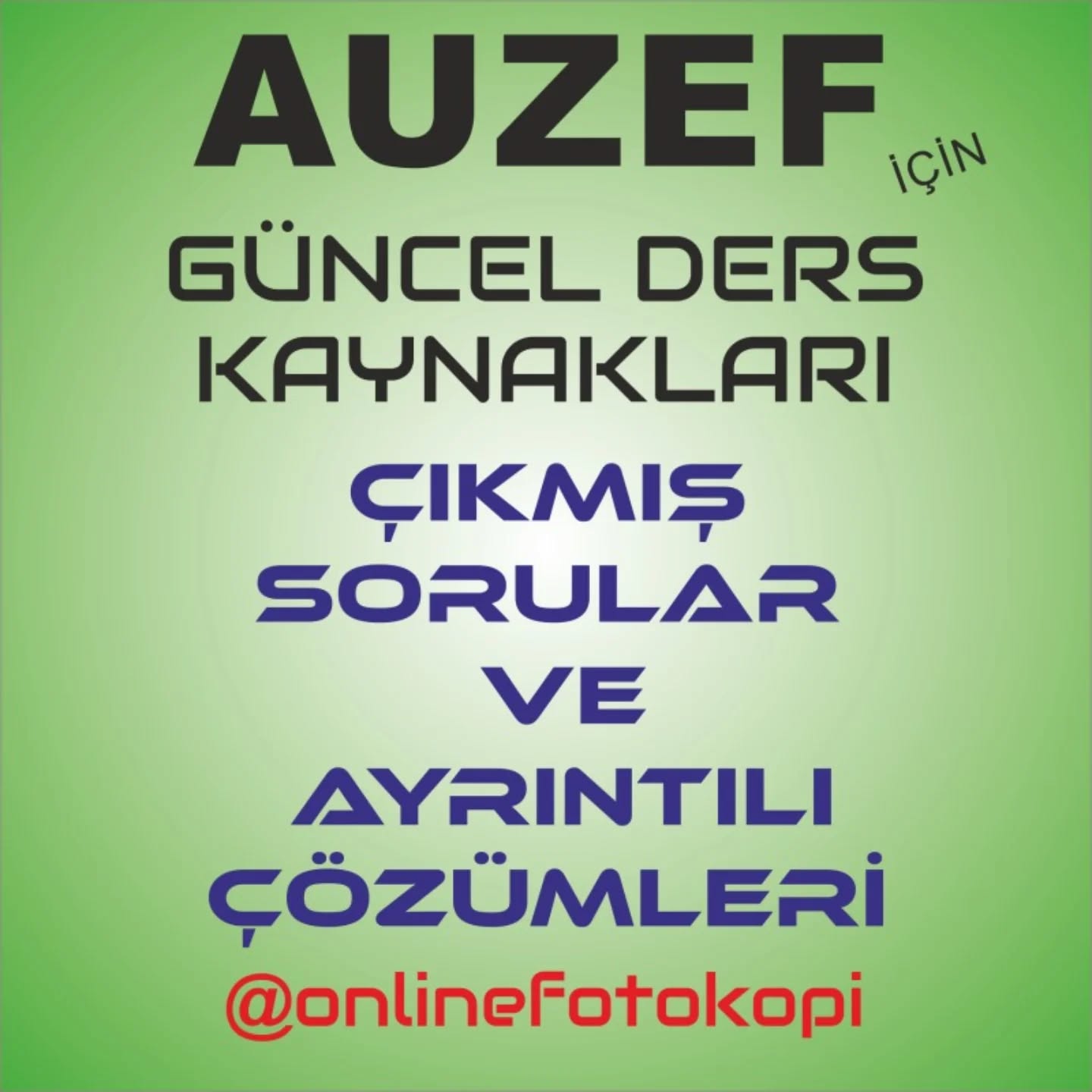 onlinefotokopi Facebook ad: AUZEF Sınavlarında Fark Yaratın: Sadece Soru Değil, Tam…