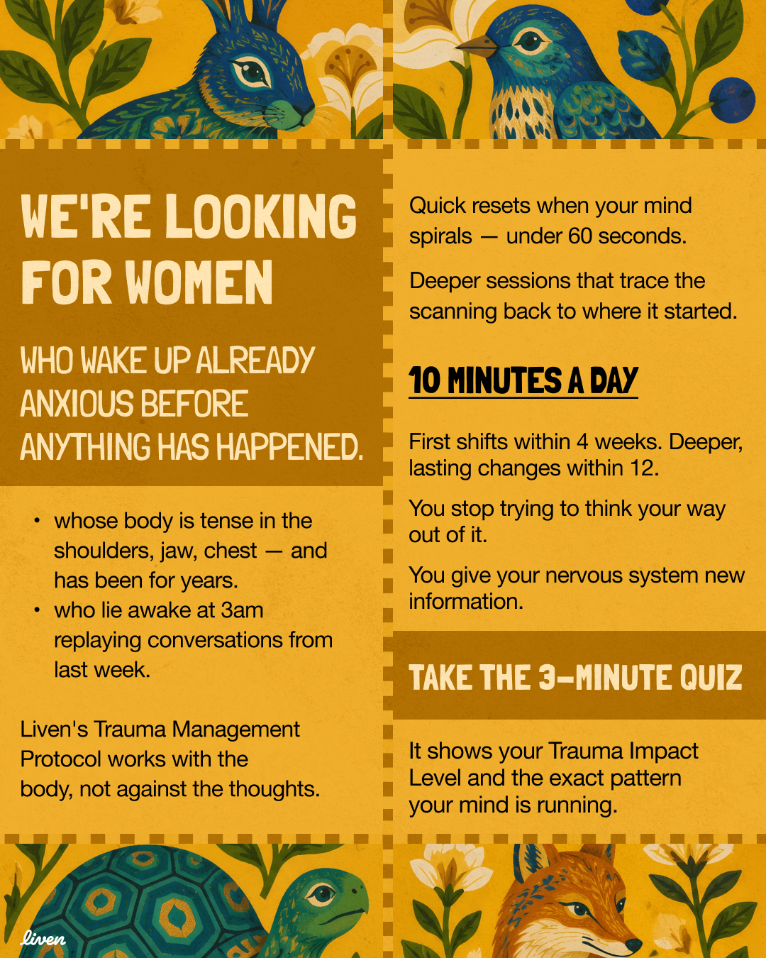 Liven: Self-Discovery Community Facebook ad