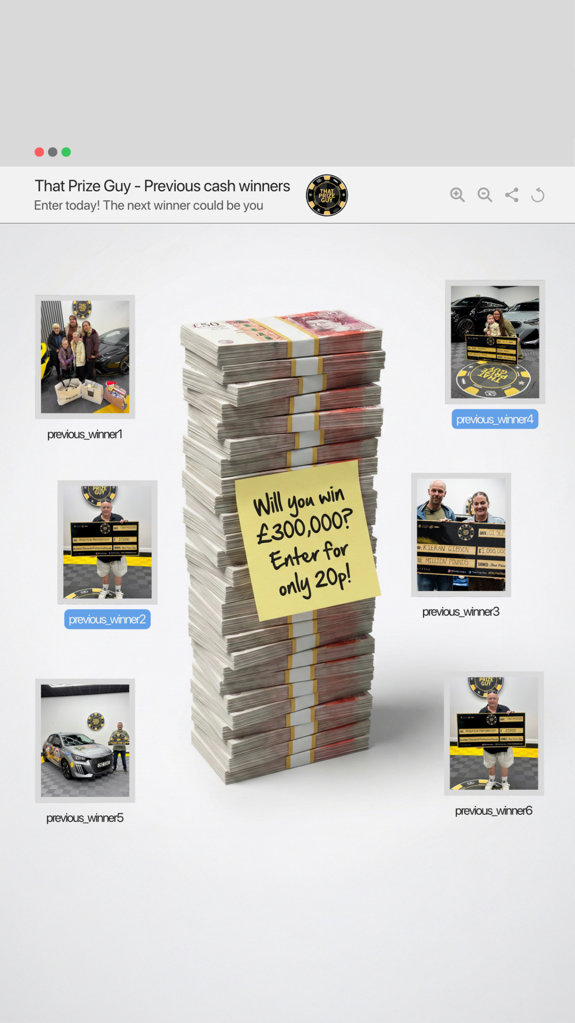 That Prize Guy Facebook ad