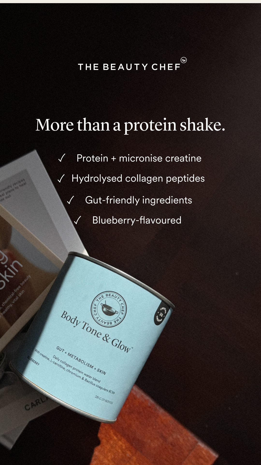 The Beauty Chef Facebook ad: Protein, made for women