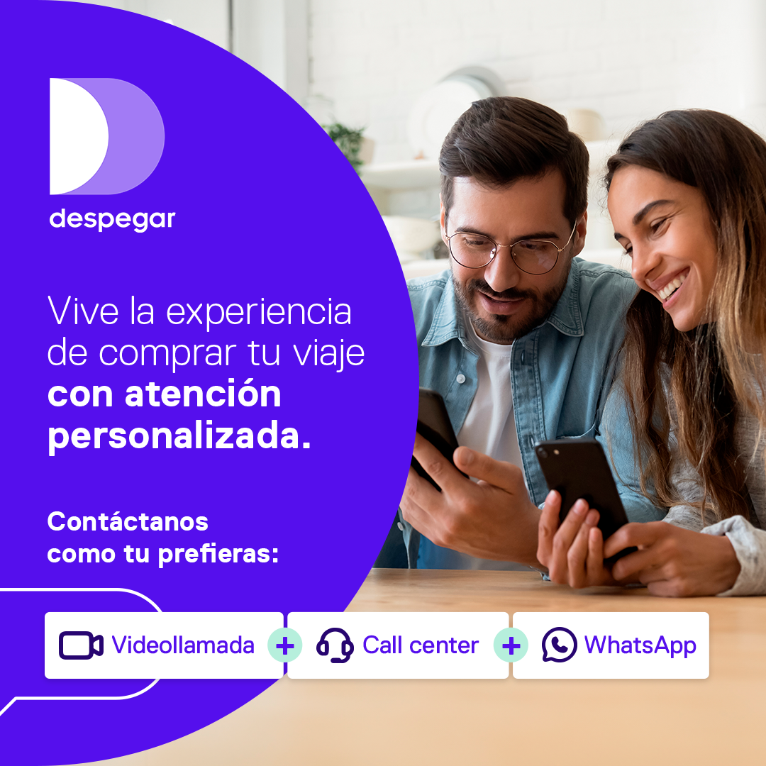 Despegar Facebook ad: Compra por teléfono, videollamada o Whats App