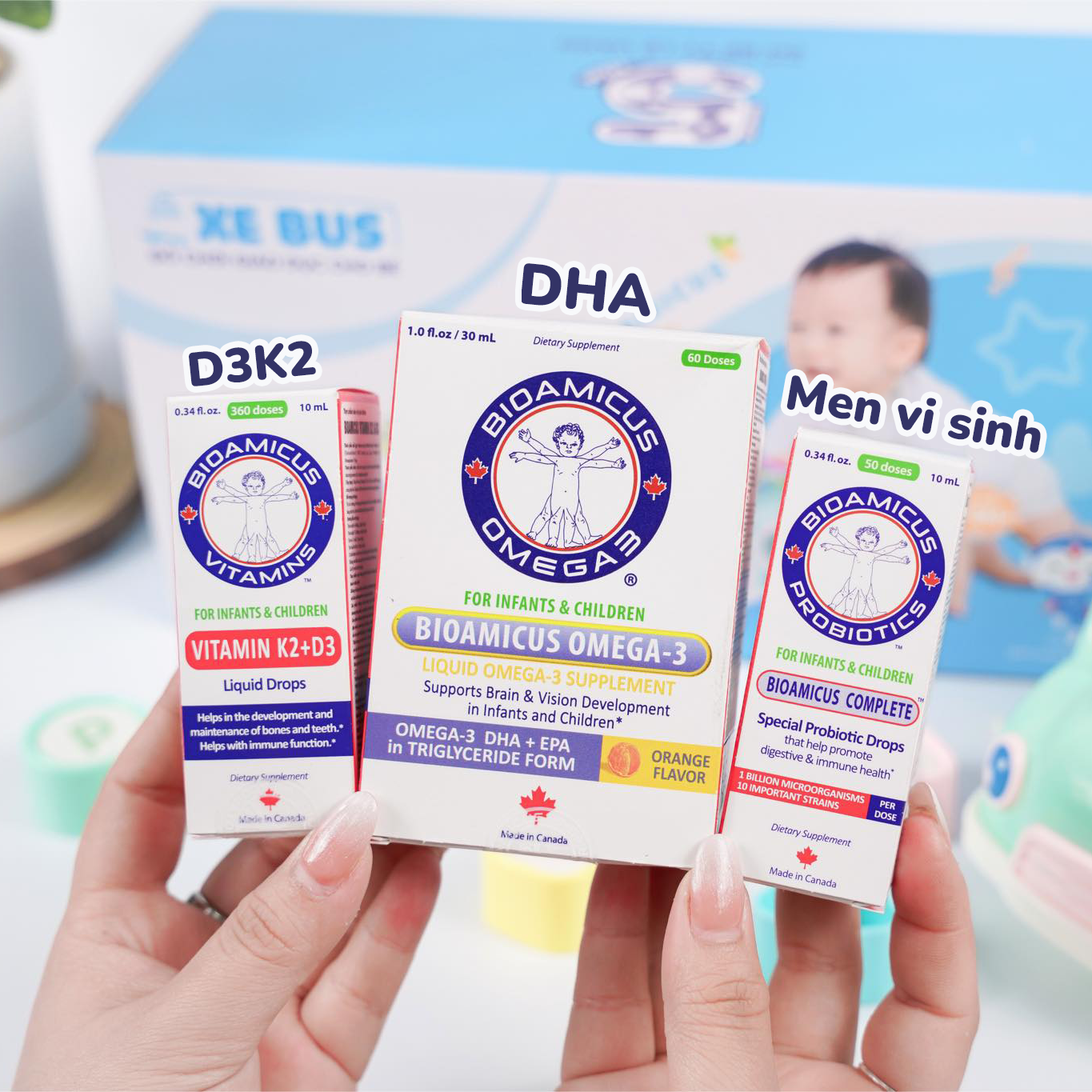 BioAmicus Facebook ad: > Bộ 3 giúp bé ăn ngon thông minh cao lớn