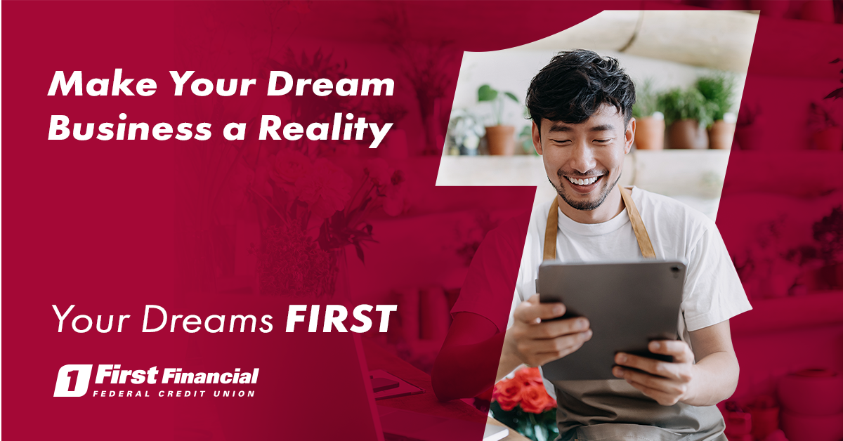 First Financial Federal Credit Union Facebook ad: Business Accounts & More