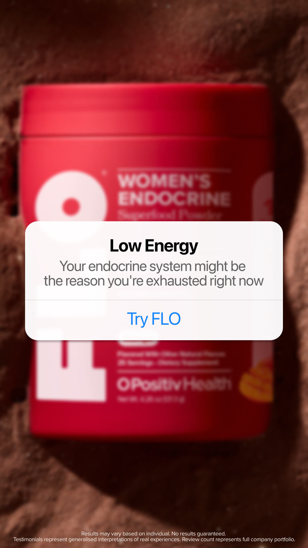 O Positiv Women's Health Facebook ad