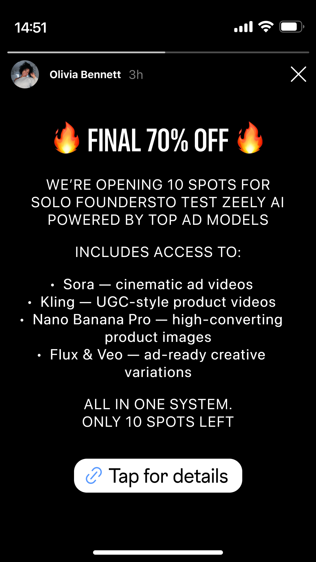 Zeely Facebook ad