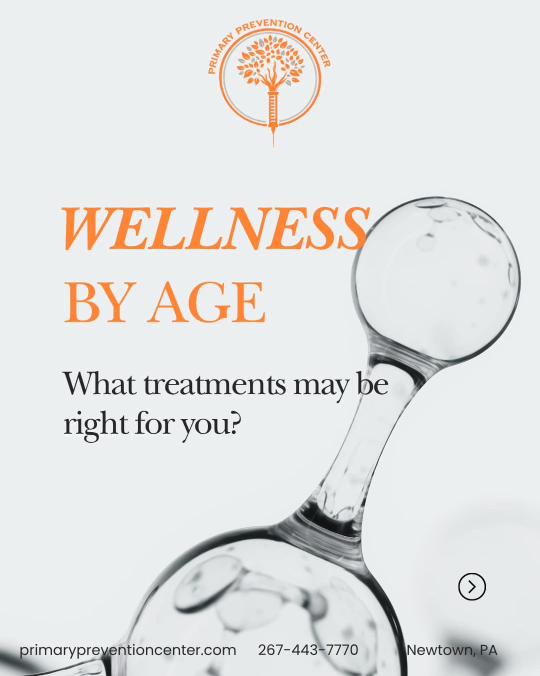 Primary Prevention Center Facebook ad: Your health goals change with age.