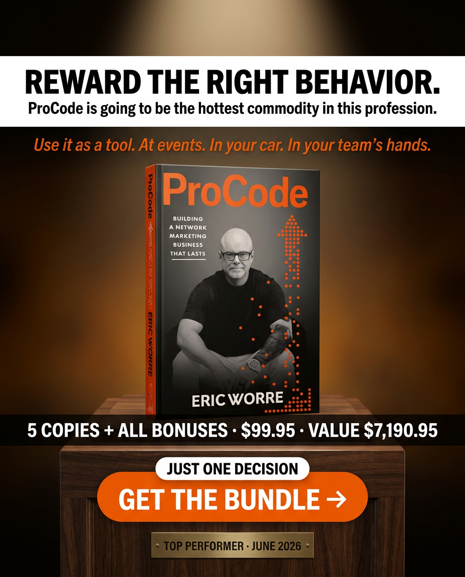 Eric Worre Facebook ad: IT'S NOT A BOOK. IT'S A TOOL.