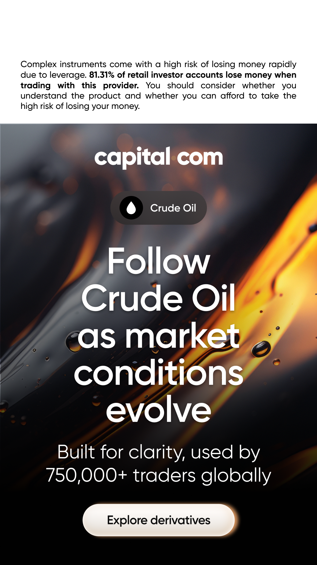 Capital.com International Facebook ad