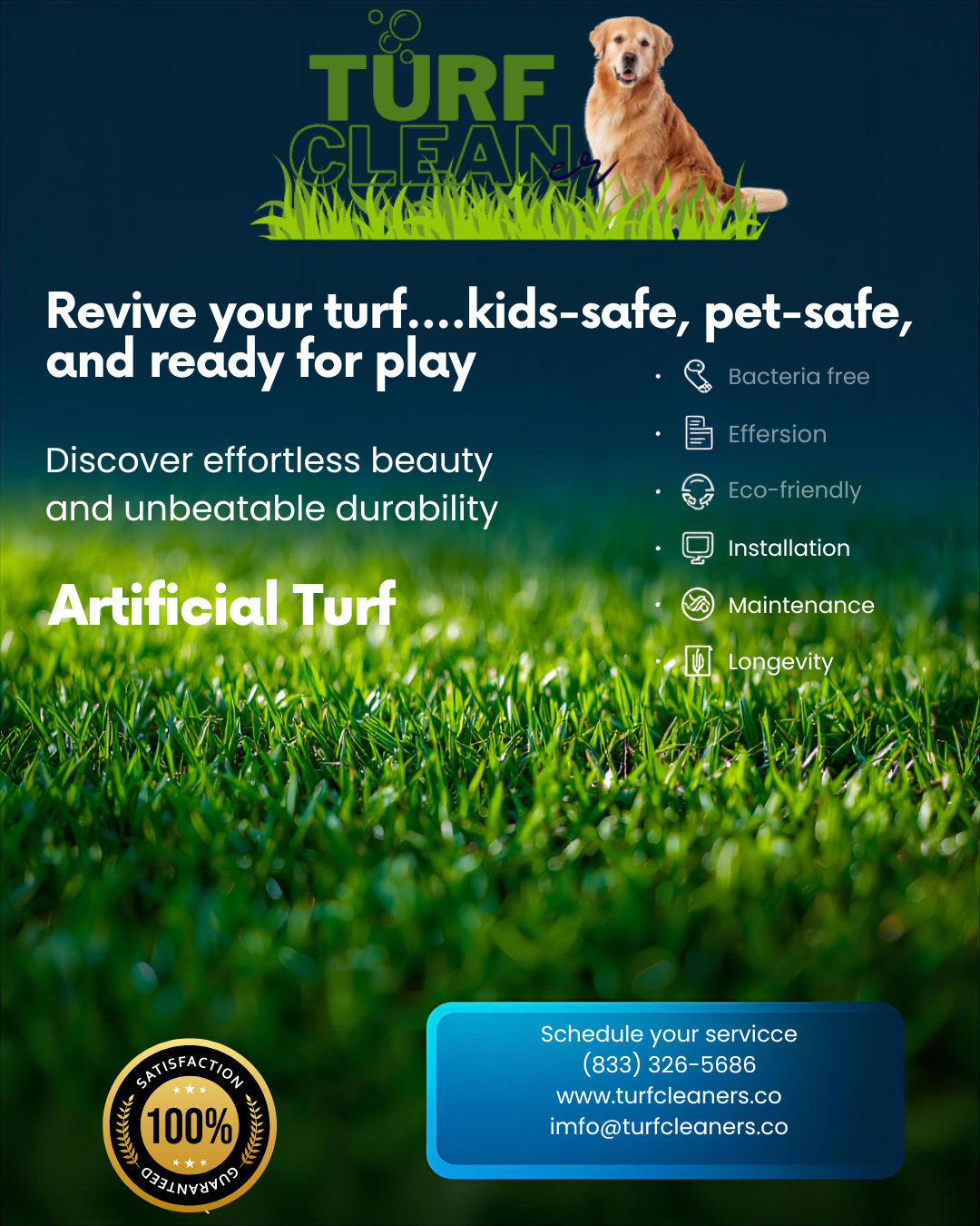Turf Cleaner Facebook ad: Restore Turf Fast, Look Better