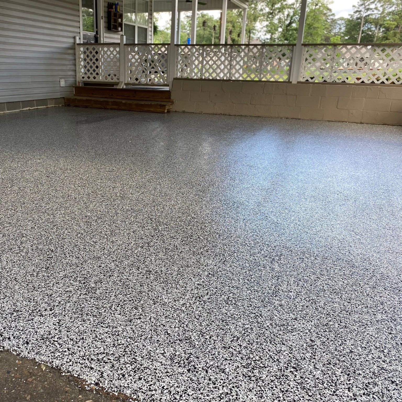 Ark-La-Tex Concrete Coatings Facebook ad: Another successful job in the books!