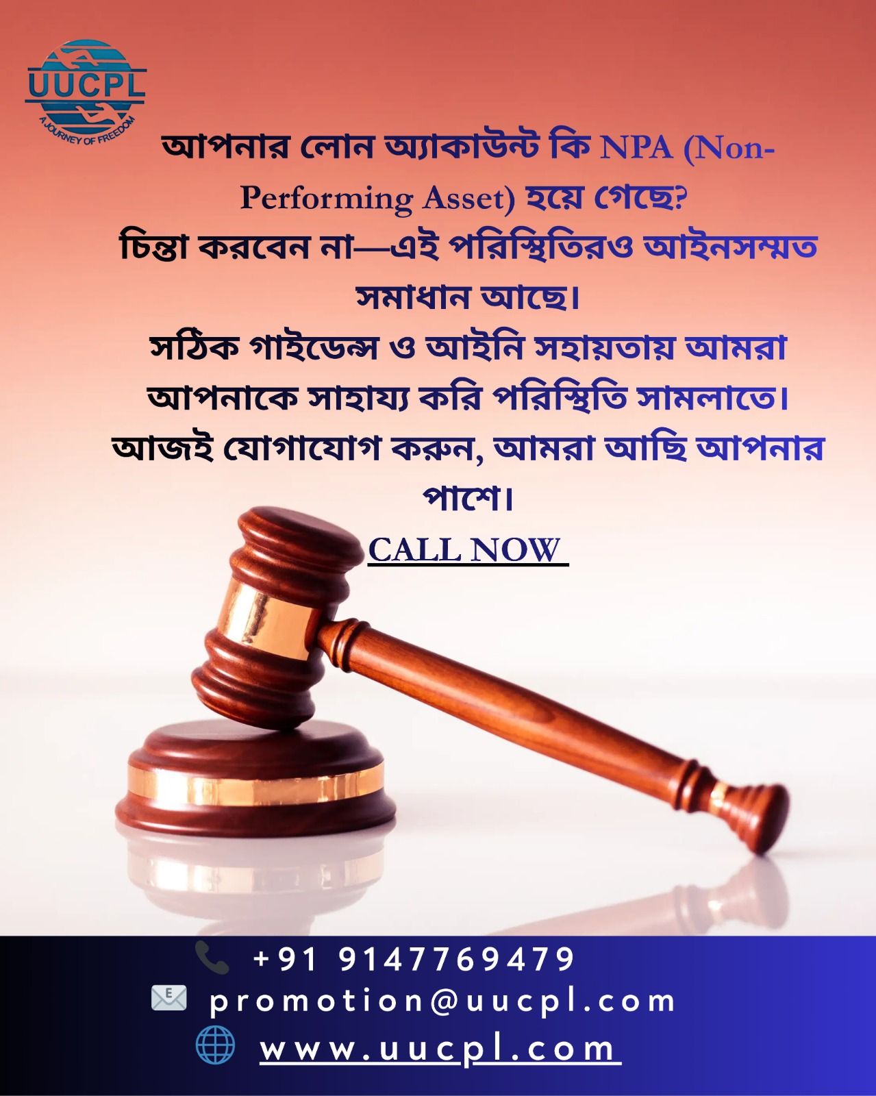 Upturn United Consultancy Pvt Ltd. Facebook ad: If your loan account has turned into an…