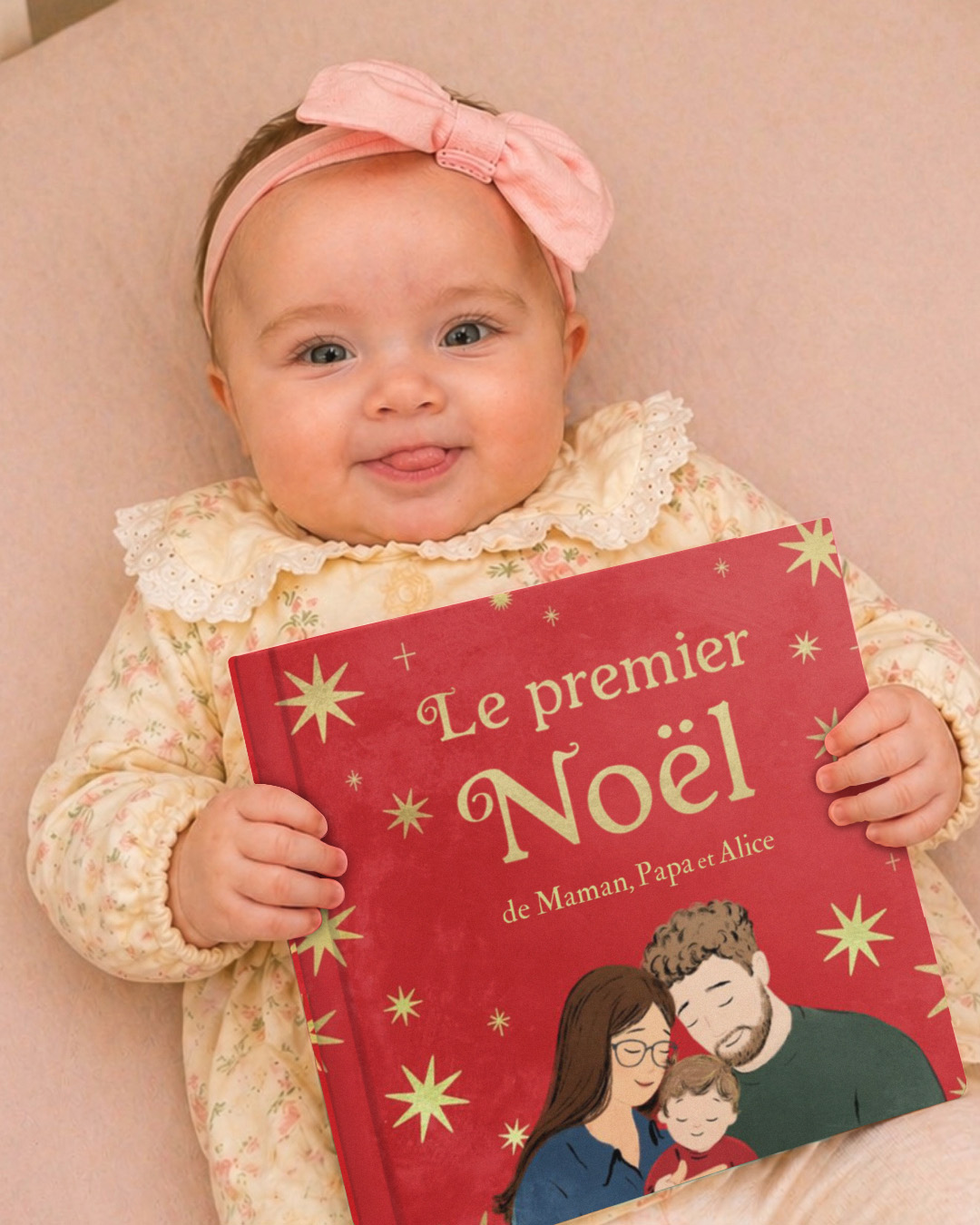 Wonderbly Facebook ad: Un tout petit bébé. Un amour immense.