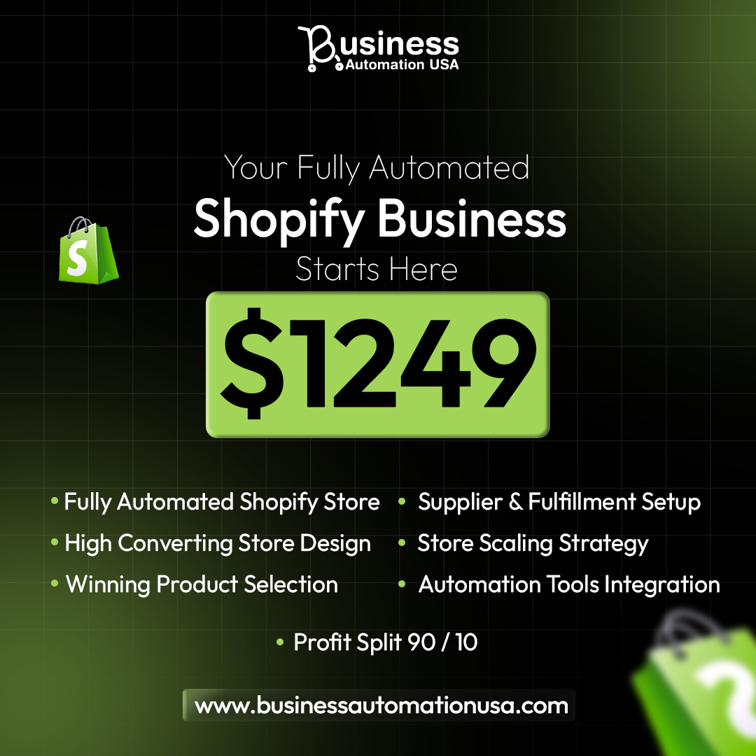 Business Automation - USA Facebook ad: Want to Start Your Own Online Store But…