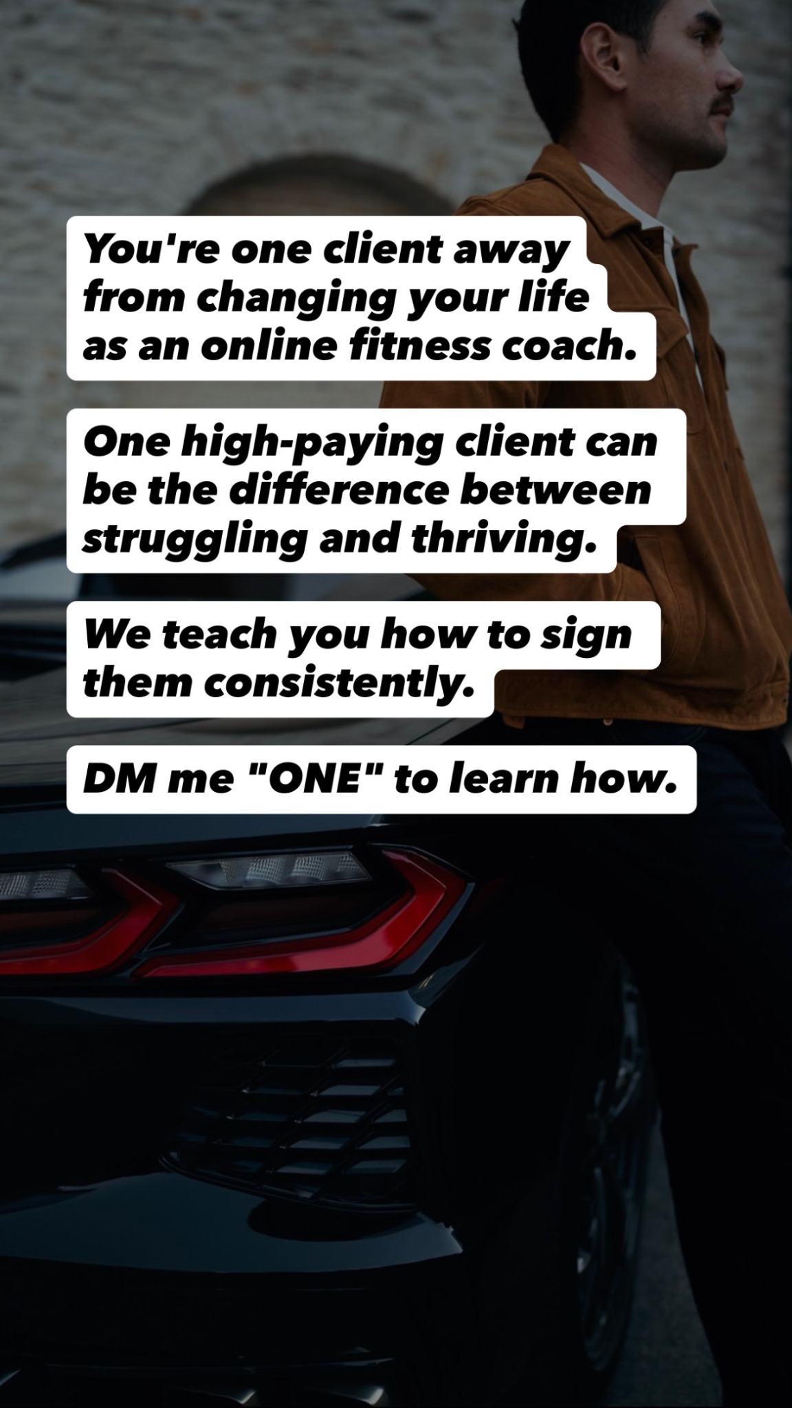 Personal Trainers Business Incubator Facebook ad: Most personal trainers are stuck trading hours for…