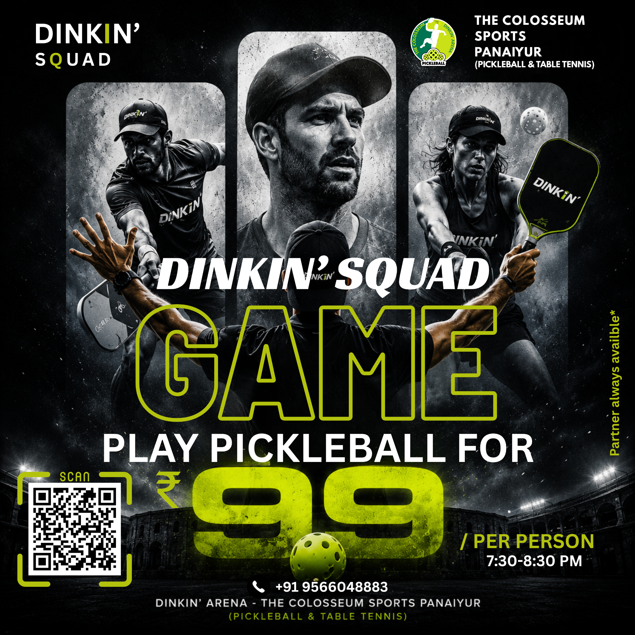 The Colosseum Facebook ad: Play Pickleball for Just ₹99