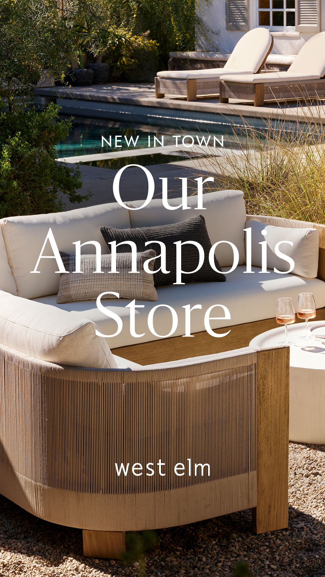 West Elm Facebook ad: We're here