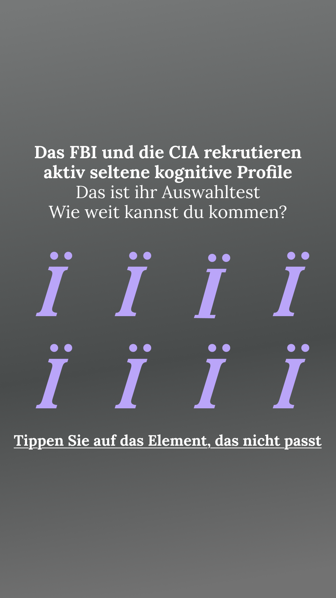 International Brain Test Facebook ad