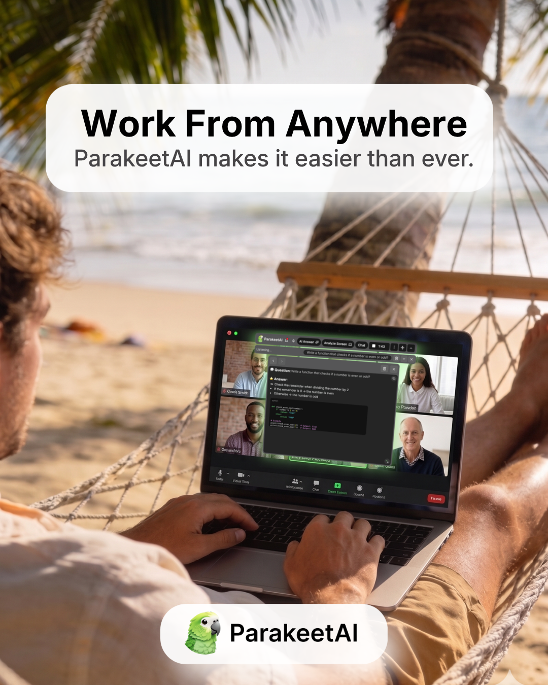 Parakeetai Facebook ad