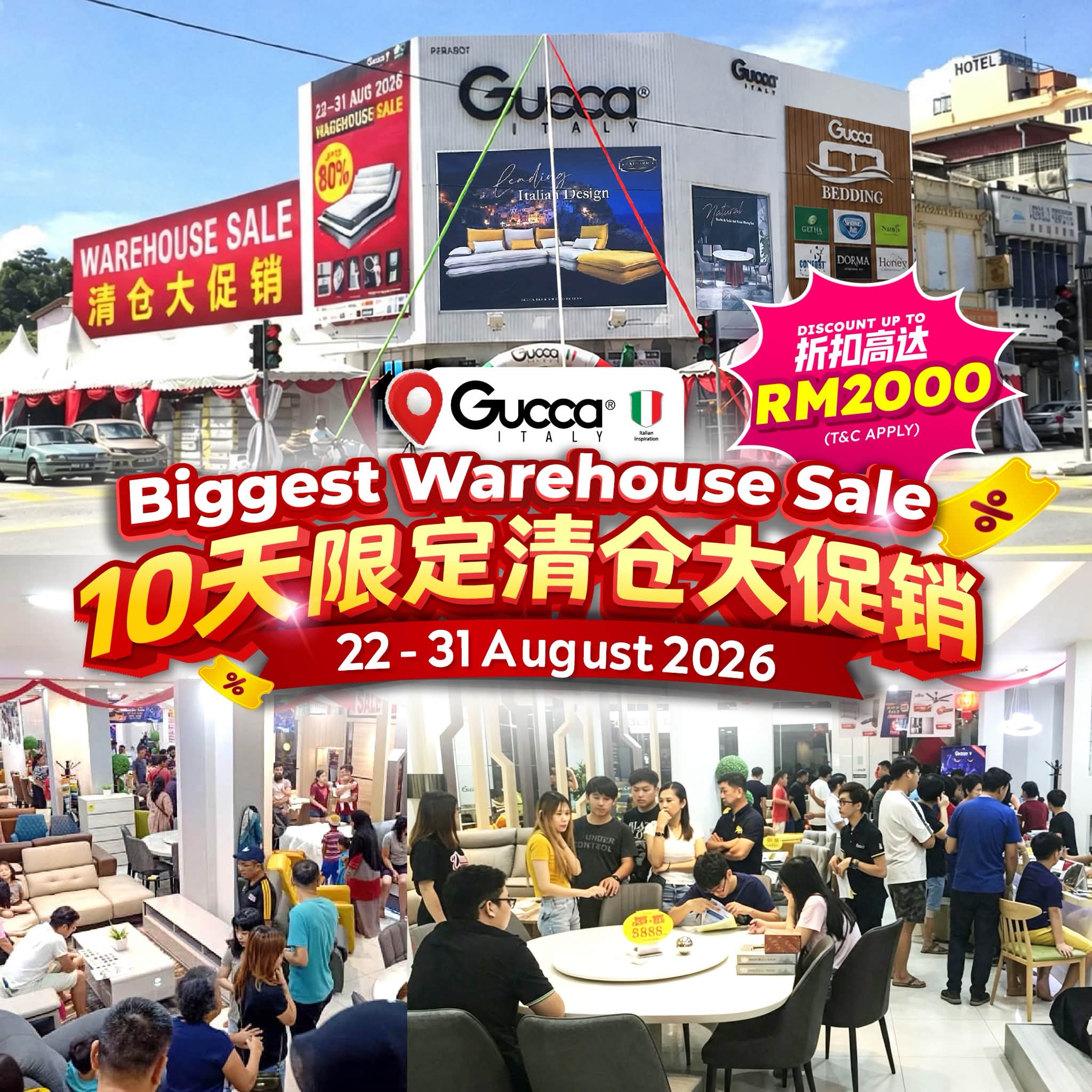 Gucca Italy Seremban Facebook ad
