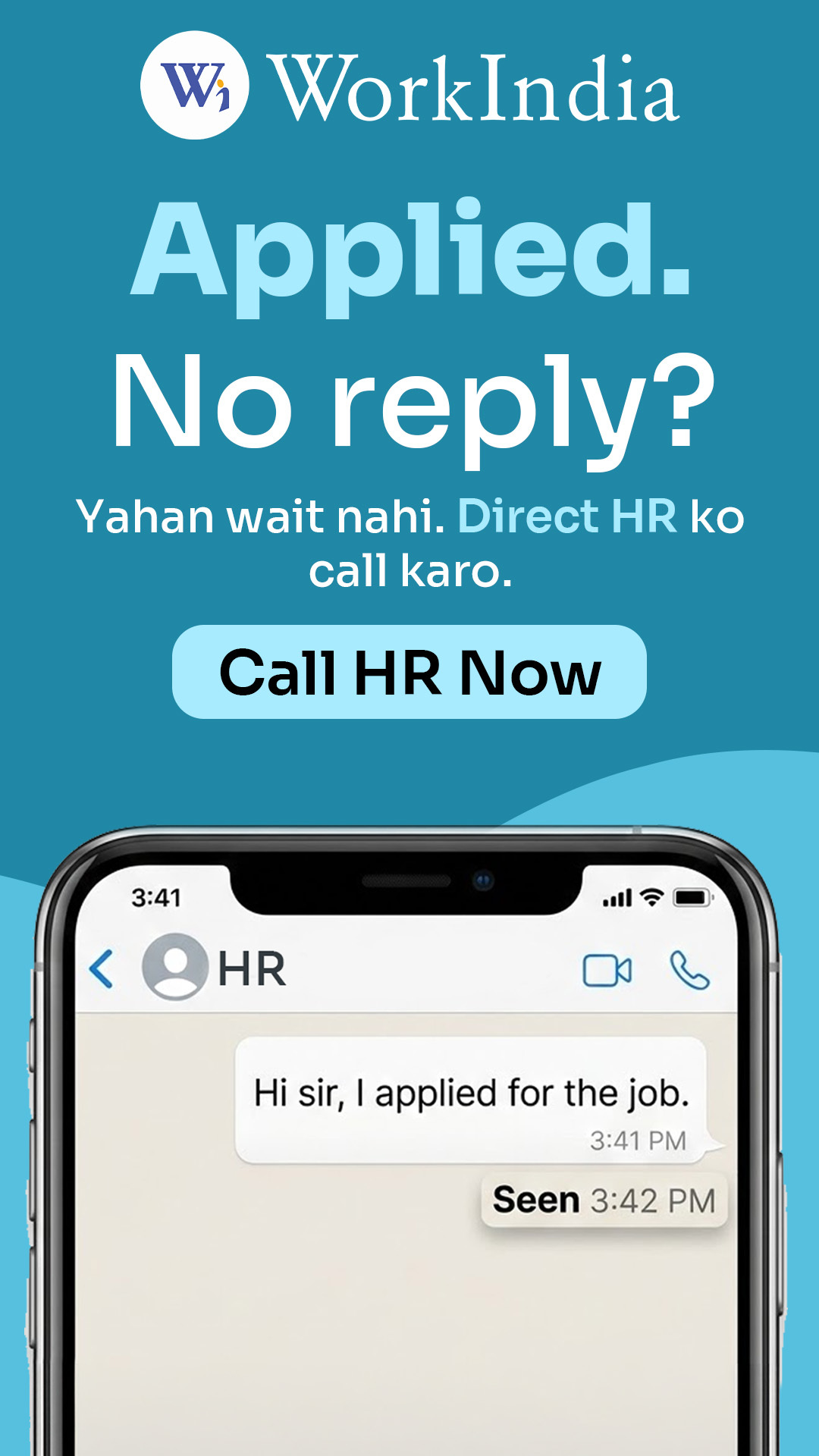 WorkIndia Facebook ad