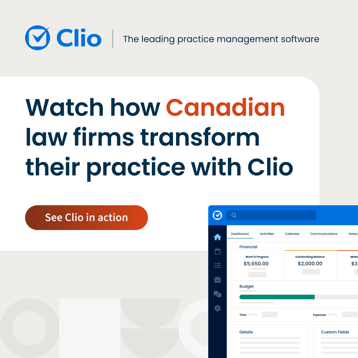 Clio - Cloud-Based Legal Technology Facebook ad
