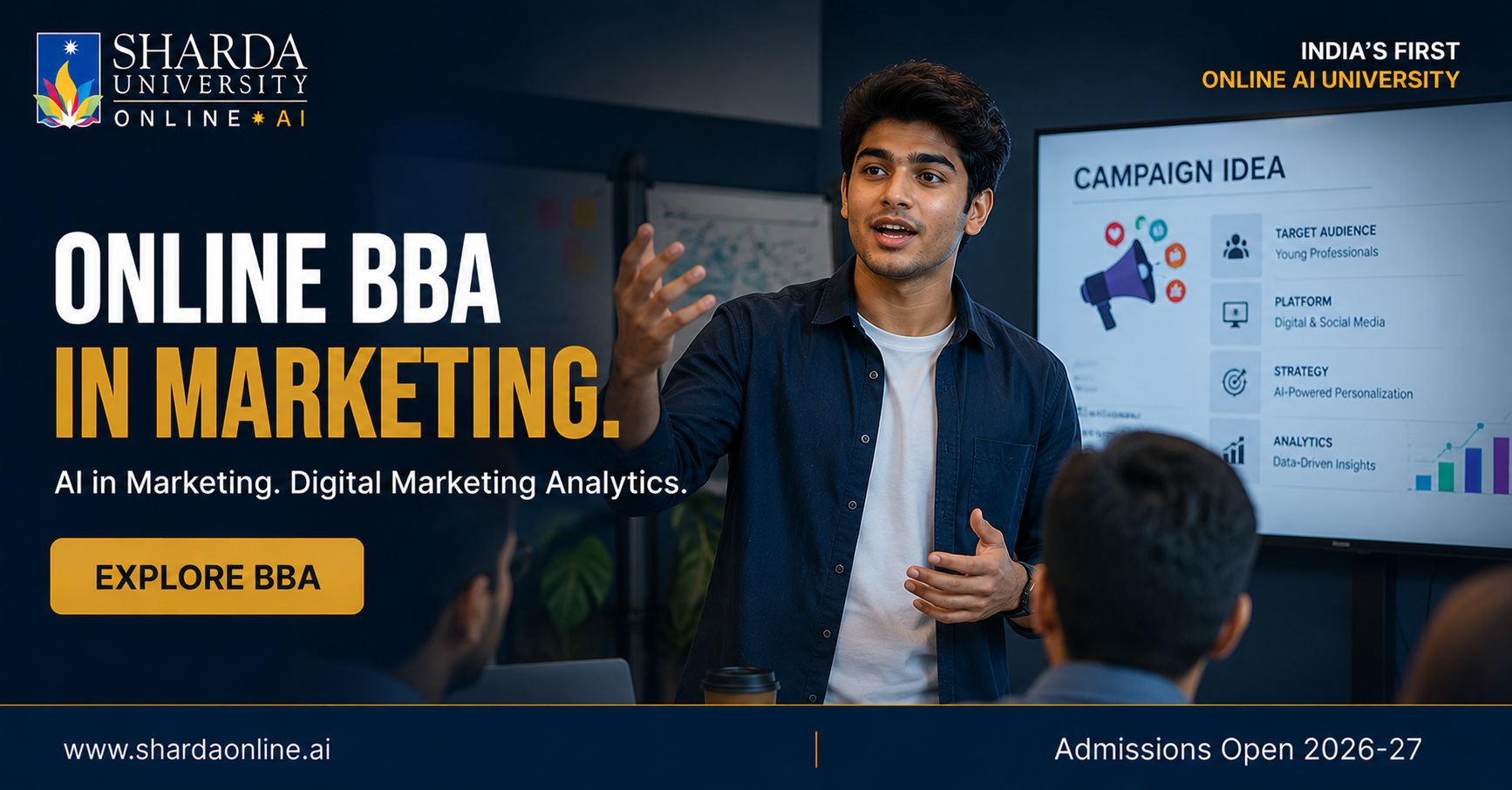 Sharda University Online.AI Facebook ad from Jul 30, 2026