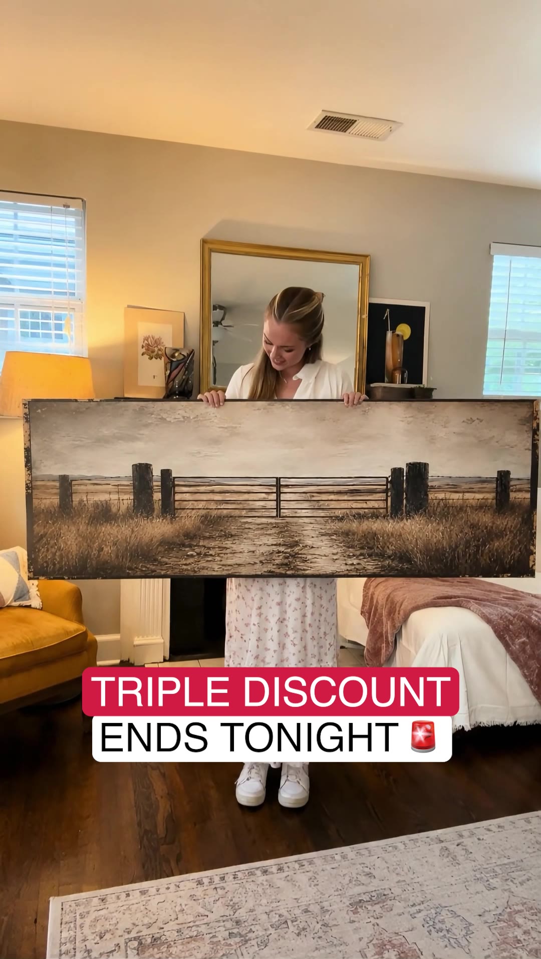 Tailored Canvases - Personalized Art Facebook ad: Rustic Ranch Gate