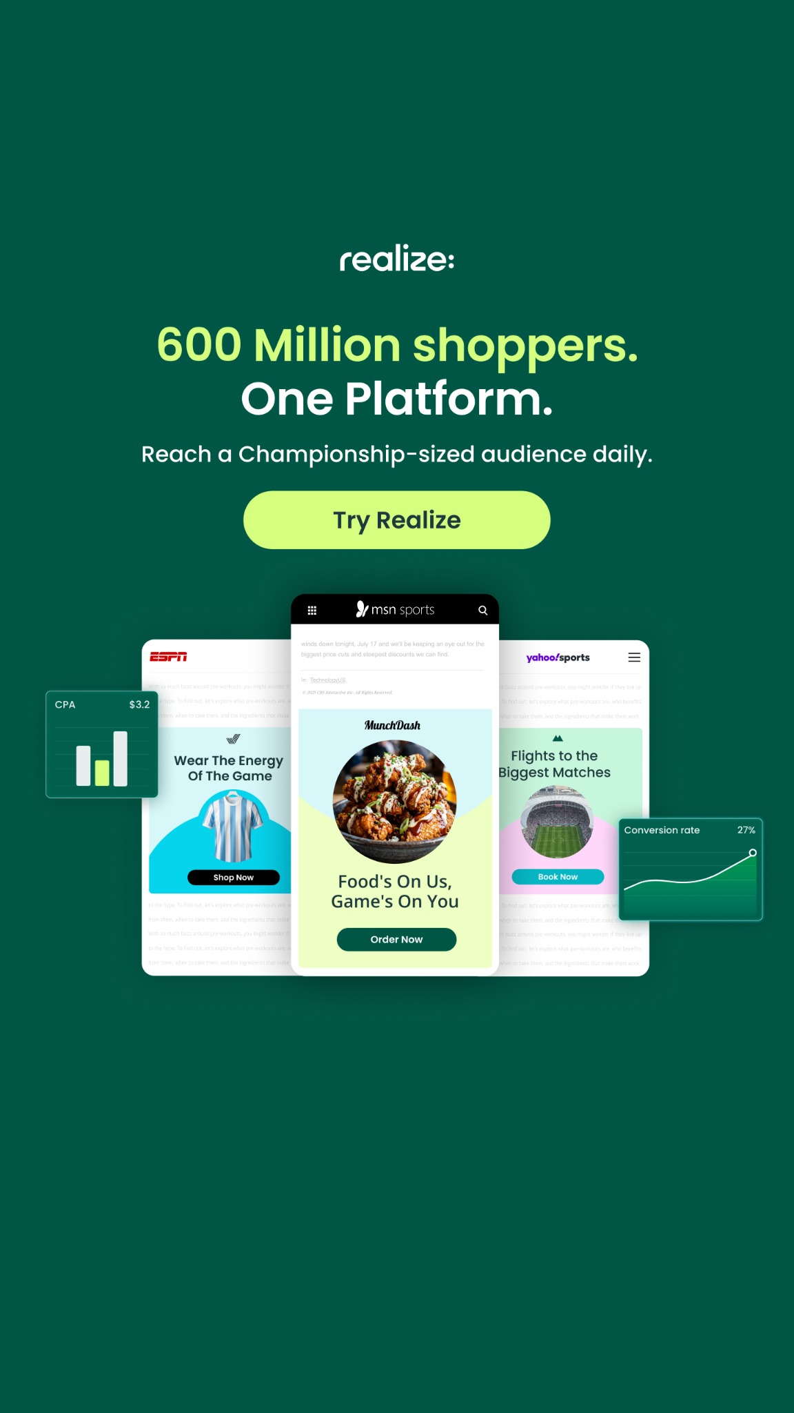 Realize For Advertisers Facebook ad