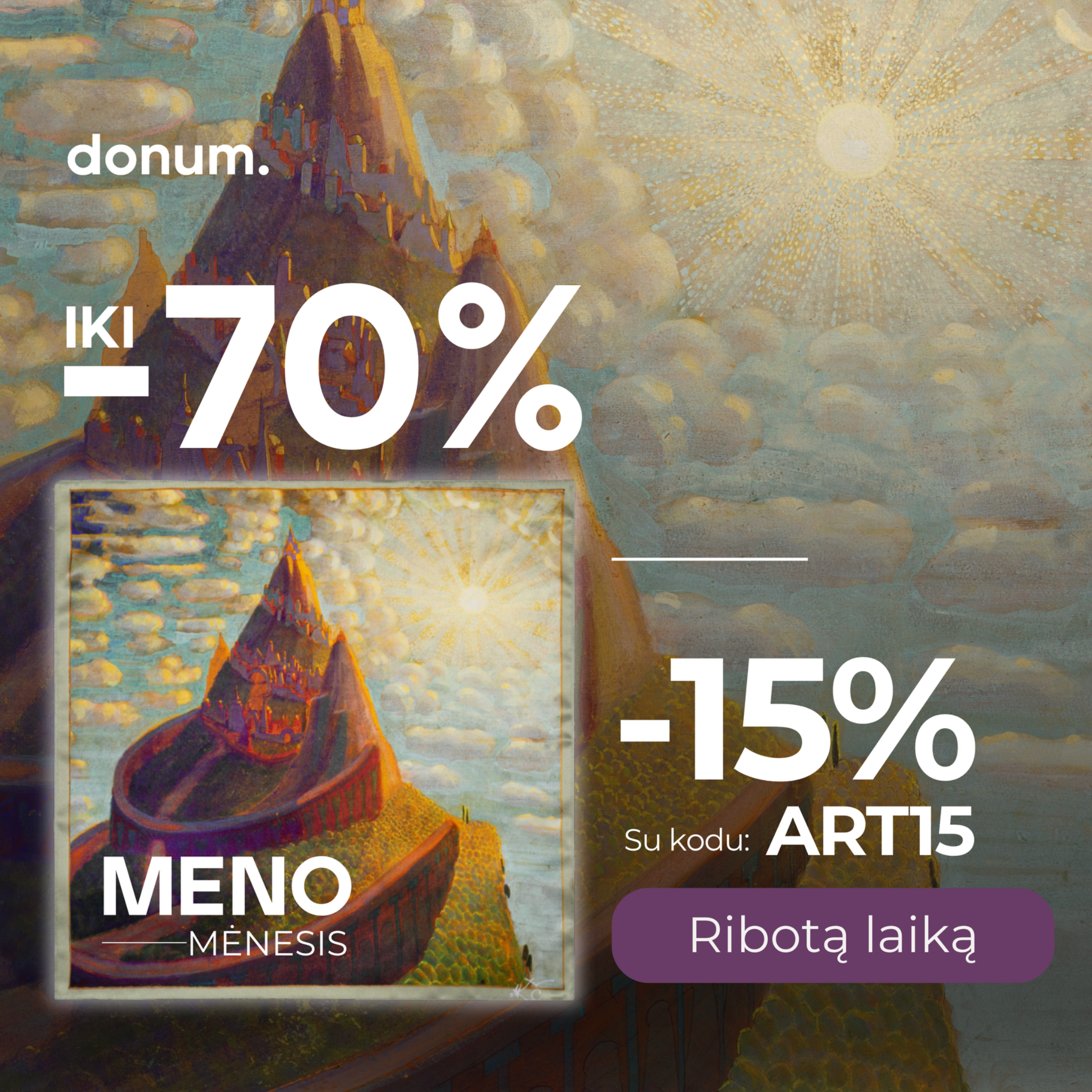 donum. Facebook ad: M.K. Čiurlionio šedevrai