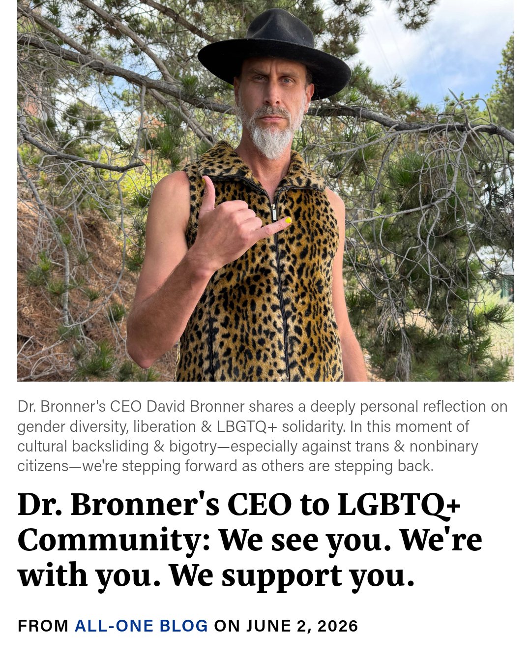 Dr. Bronner's Facebook ad