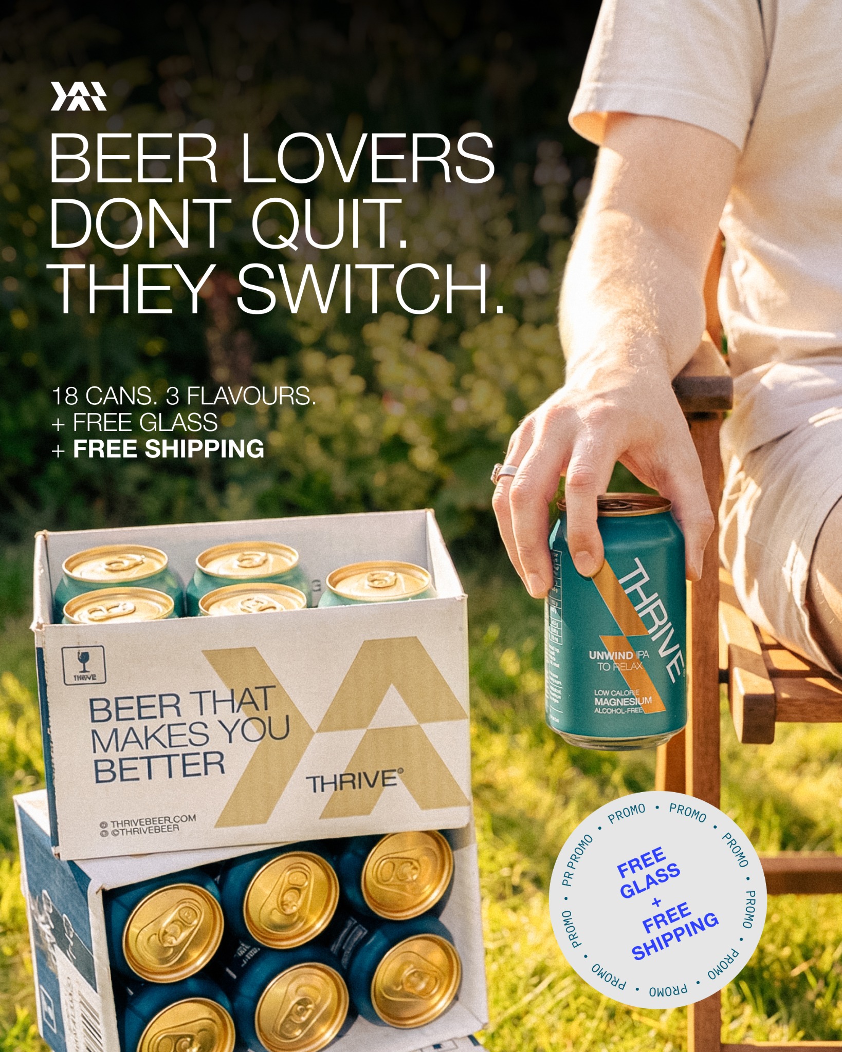 Thrive Beer Facebook ad