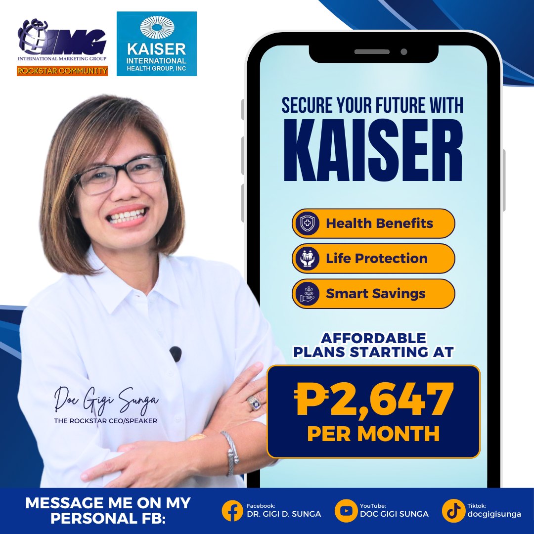 Dr. Gigi D. Sunga Facebook ad: Secure Your Future with Kaiser!