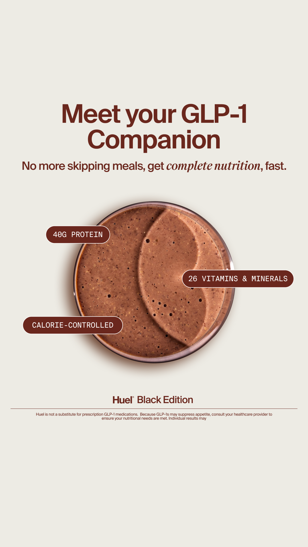 Huel Facebook ad