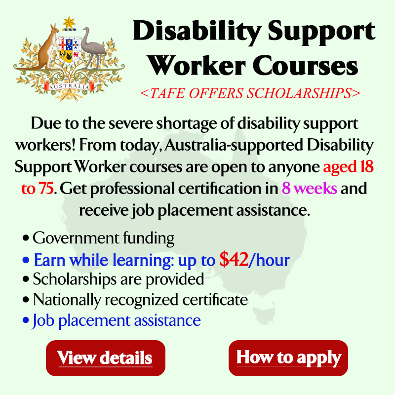 Universal-assistant Facebook ad: Disability Support Worker courses