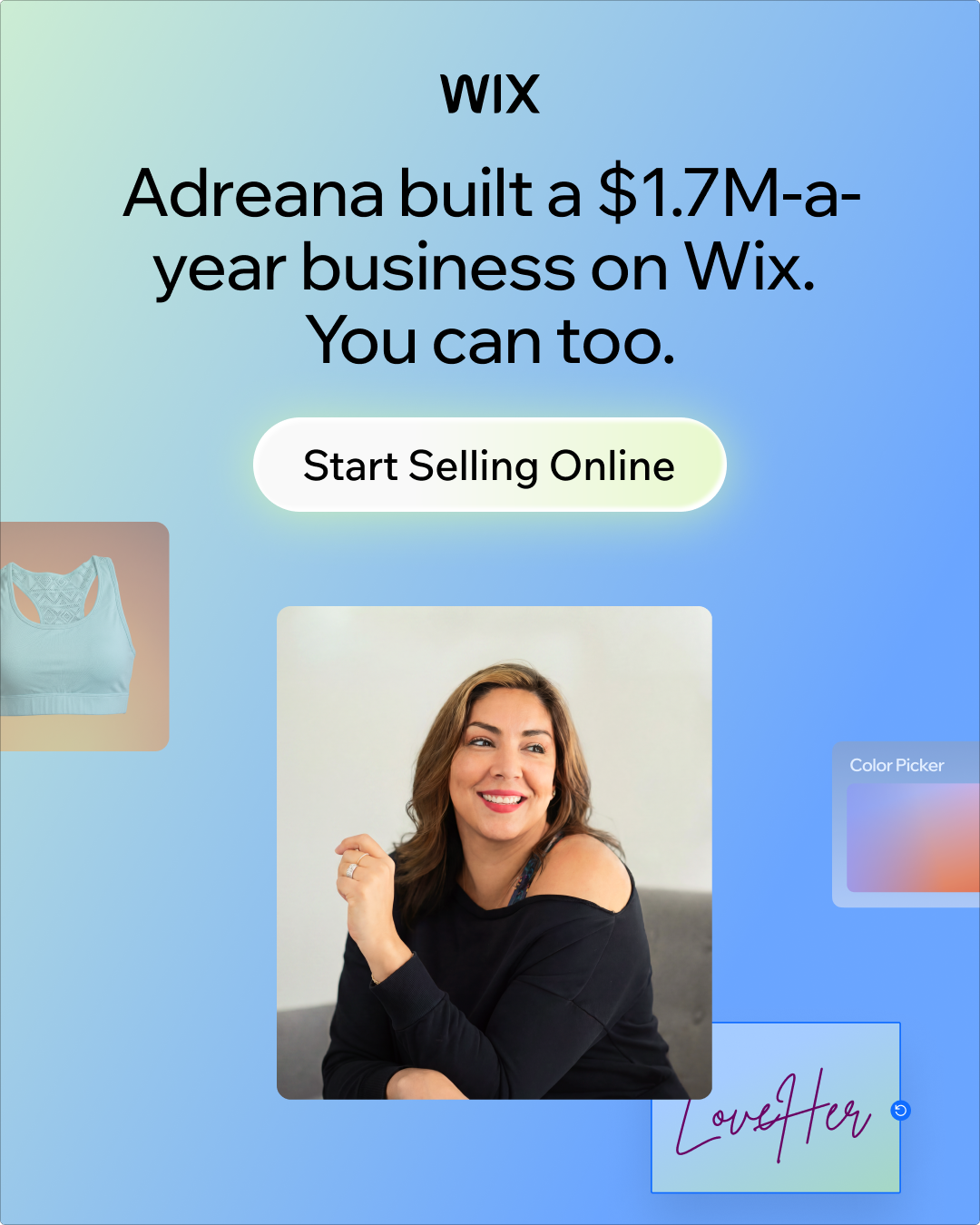 Wix Facebook ad