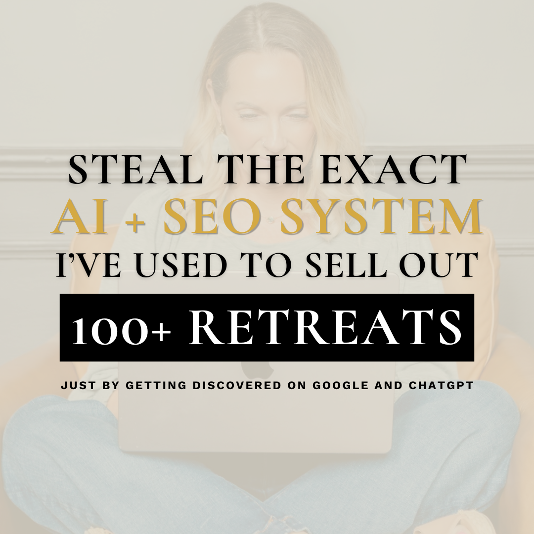 Retreat Leaders Playbook Facebook ad: The Simple AI + SEO System That Sells Out Retreats